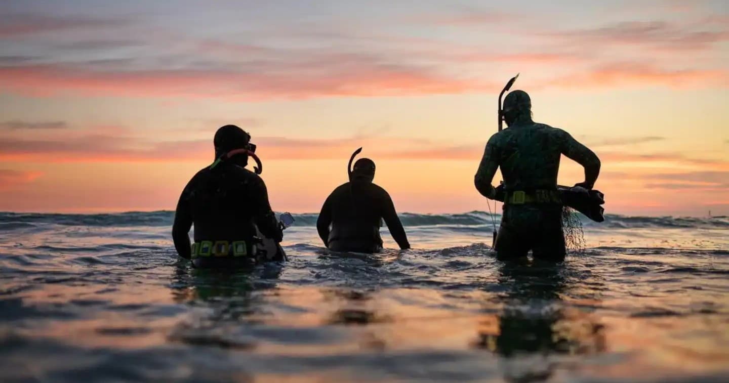 Lobster Hunting After Dark