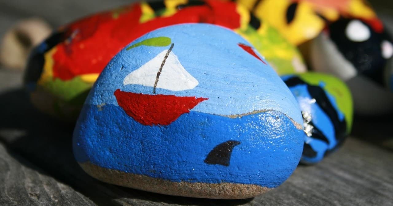Rock Painting at Tidal Beach