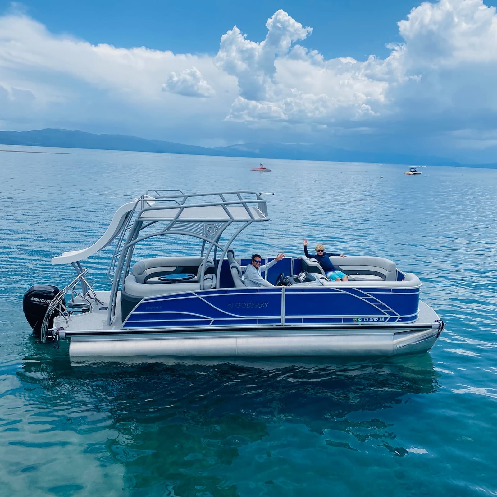 Double Decker Pontoon with Water Slide - Lake Tahoe