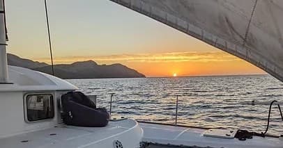 Movie Night on the Catamaran