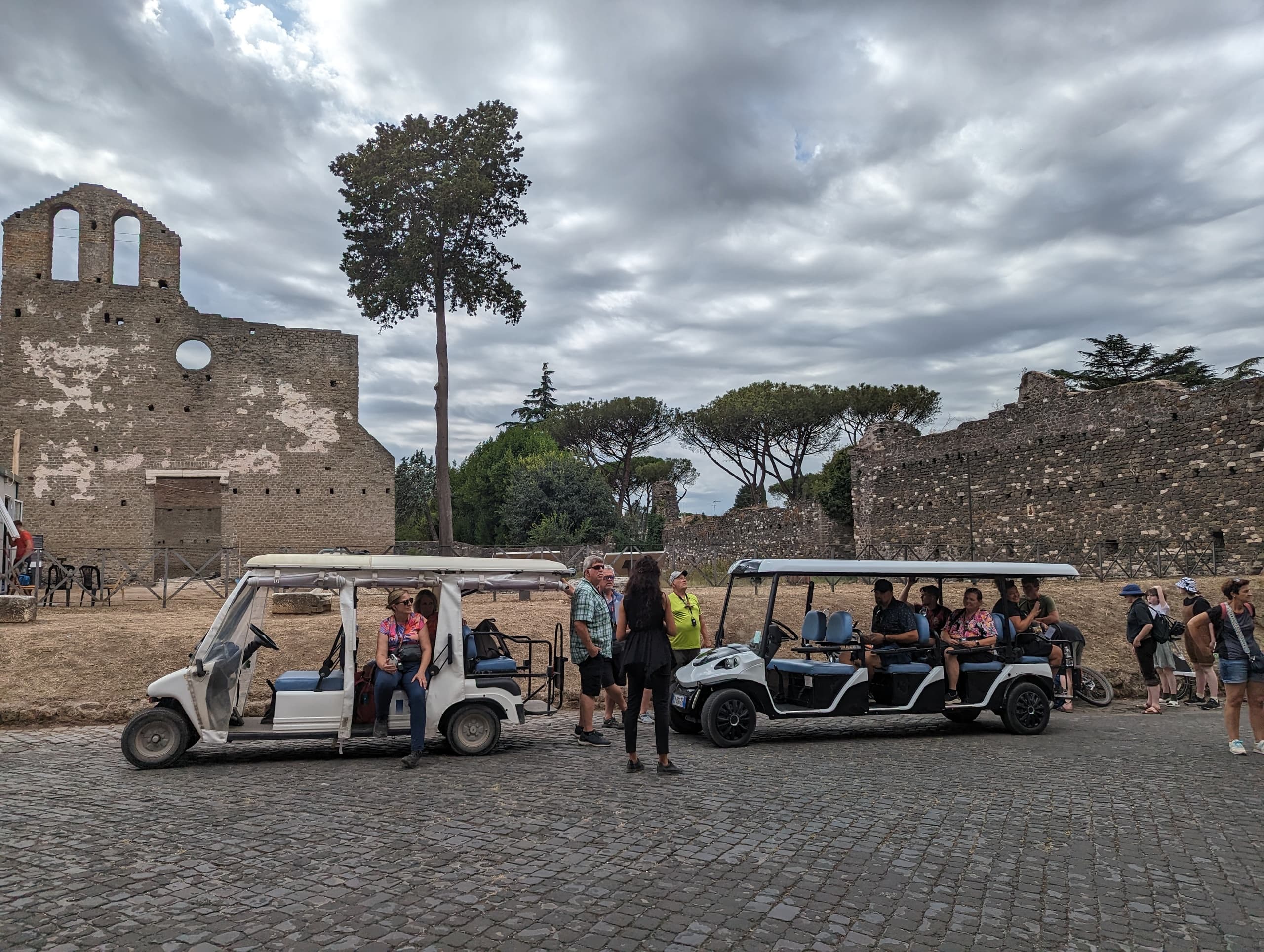 Rome: Catacombs and Appian Way Shared Guided Tour by Golf Cart (Official Partner)