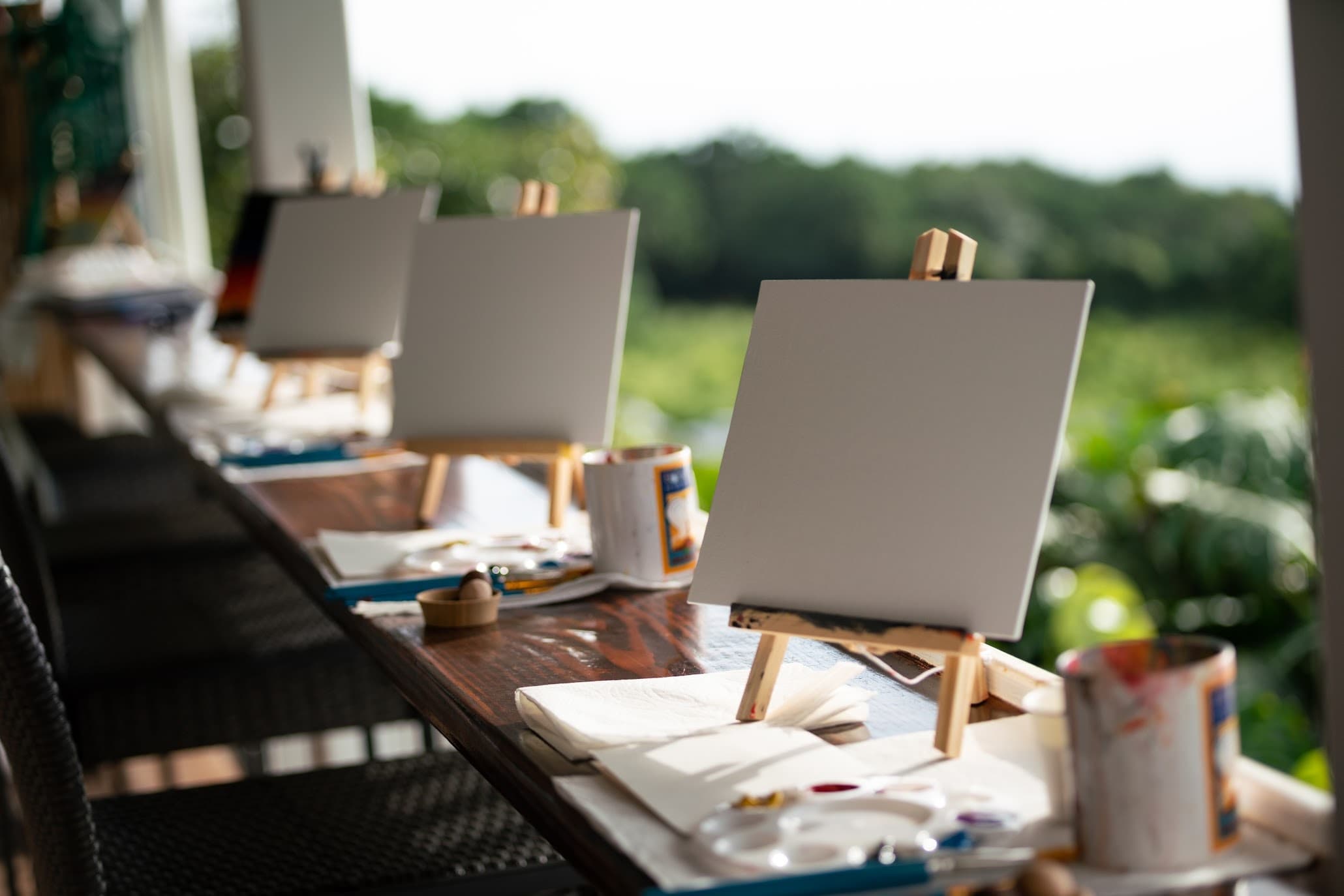 Paint & Sip" Painting class with great coffee & a view!"
