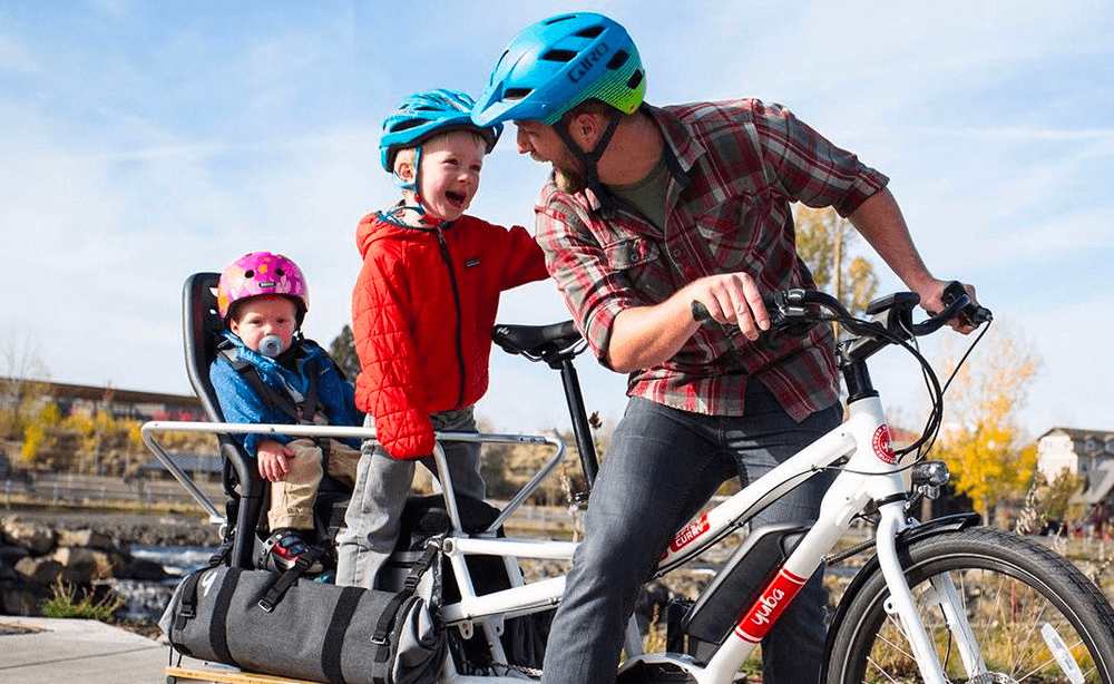 Electric Cargo Bike With 2 Child Seats