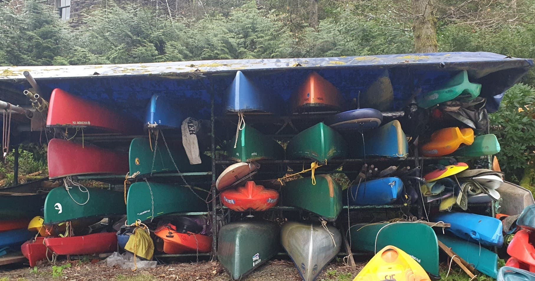 Join the waiting list for canoe or kayak storage