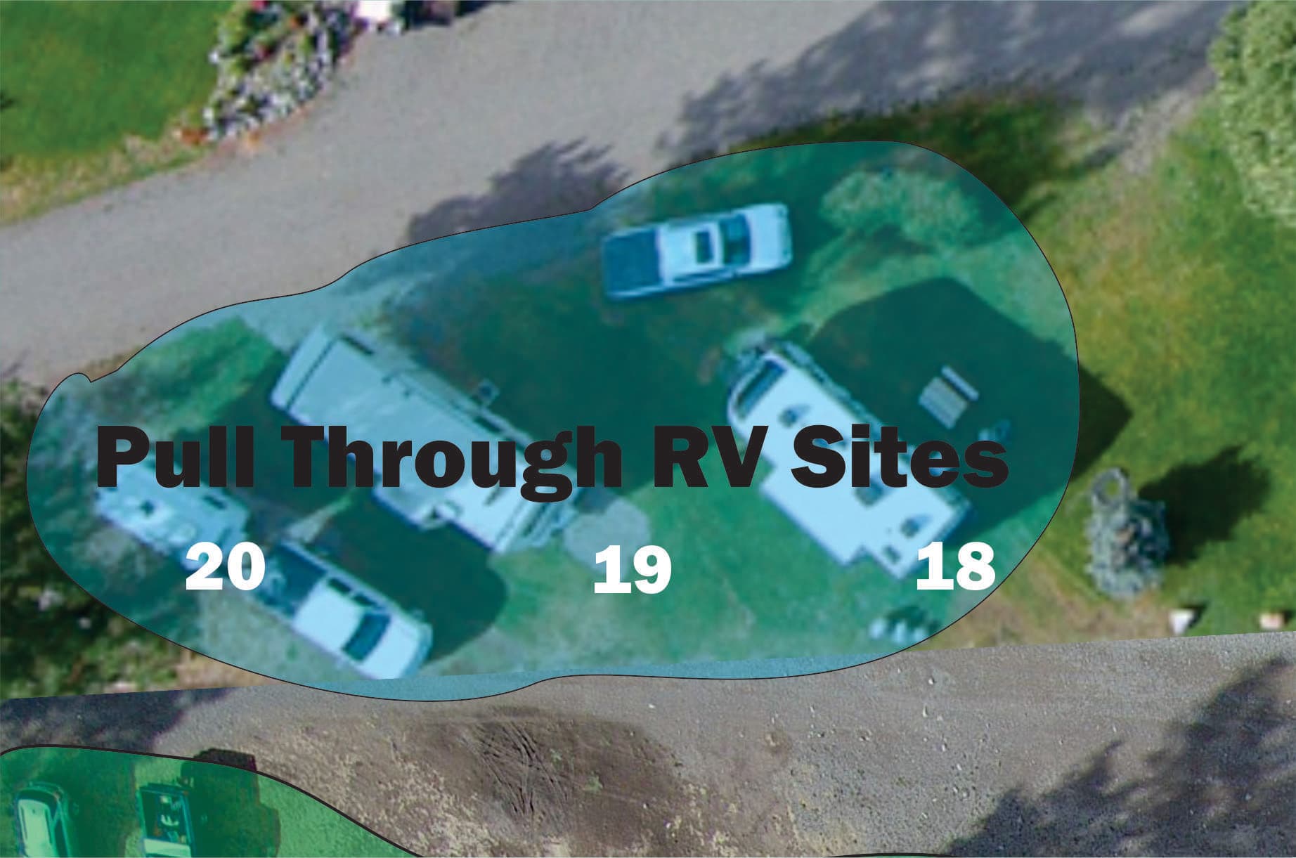 Pull Through RV Site #18   (NO SEWER)