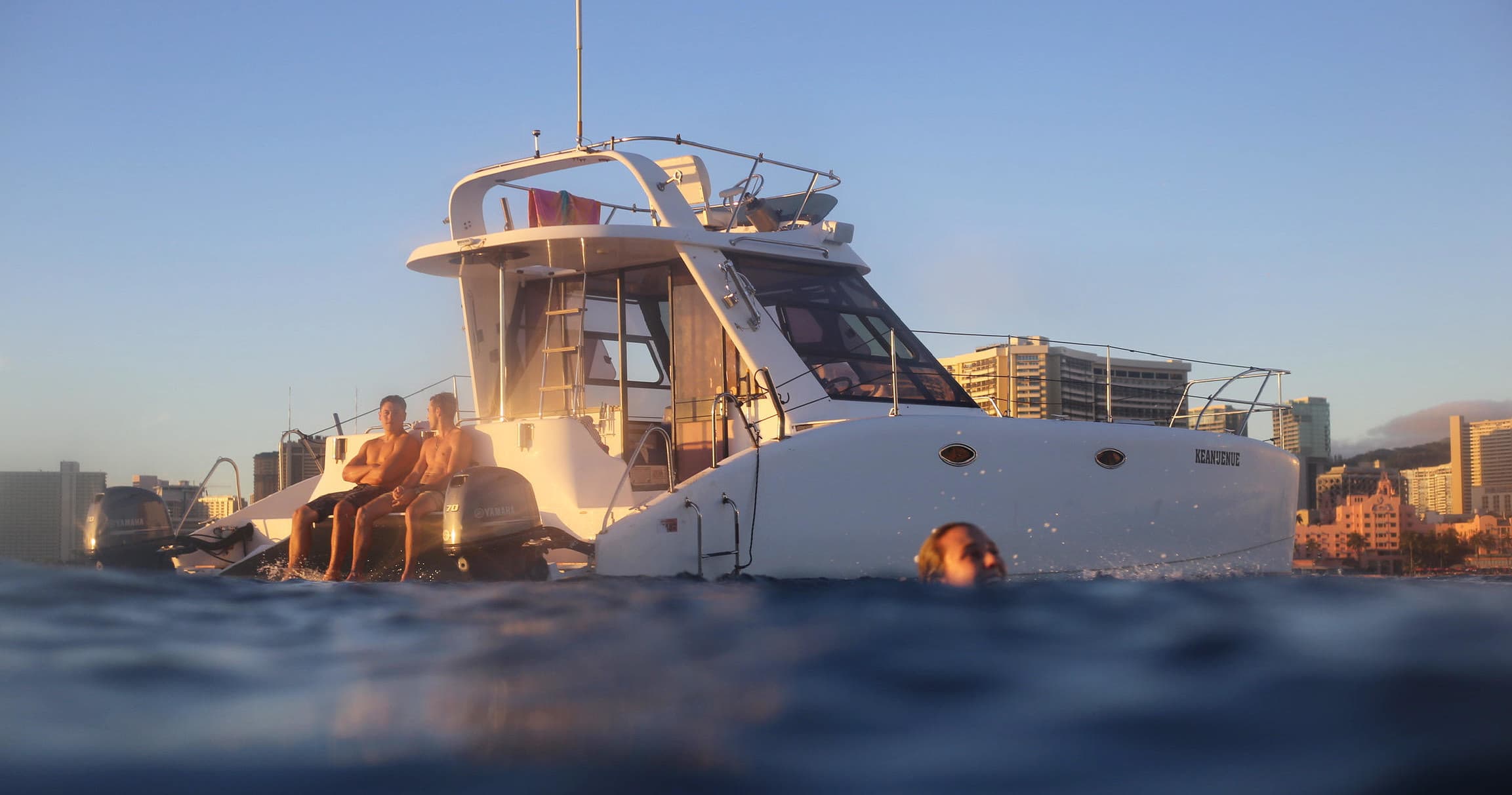 Private Sunset Catamaran Cruise & Swim Keanuenue""