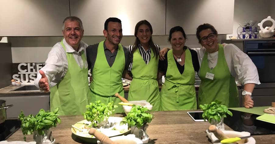 Pesto making