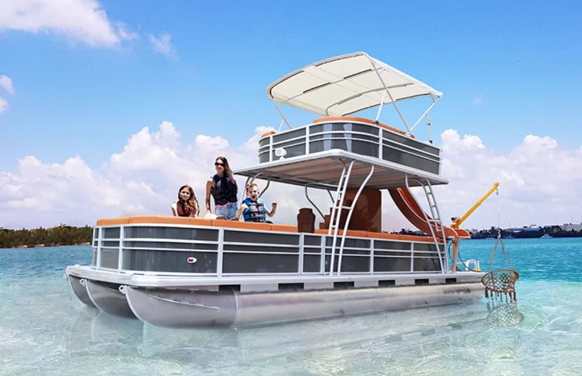 12 Passenger Double Decker Pontoon Boat- 33'
