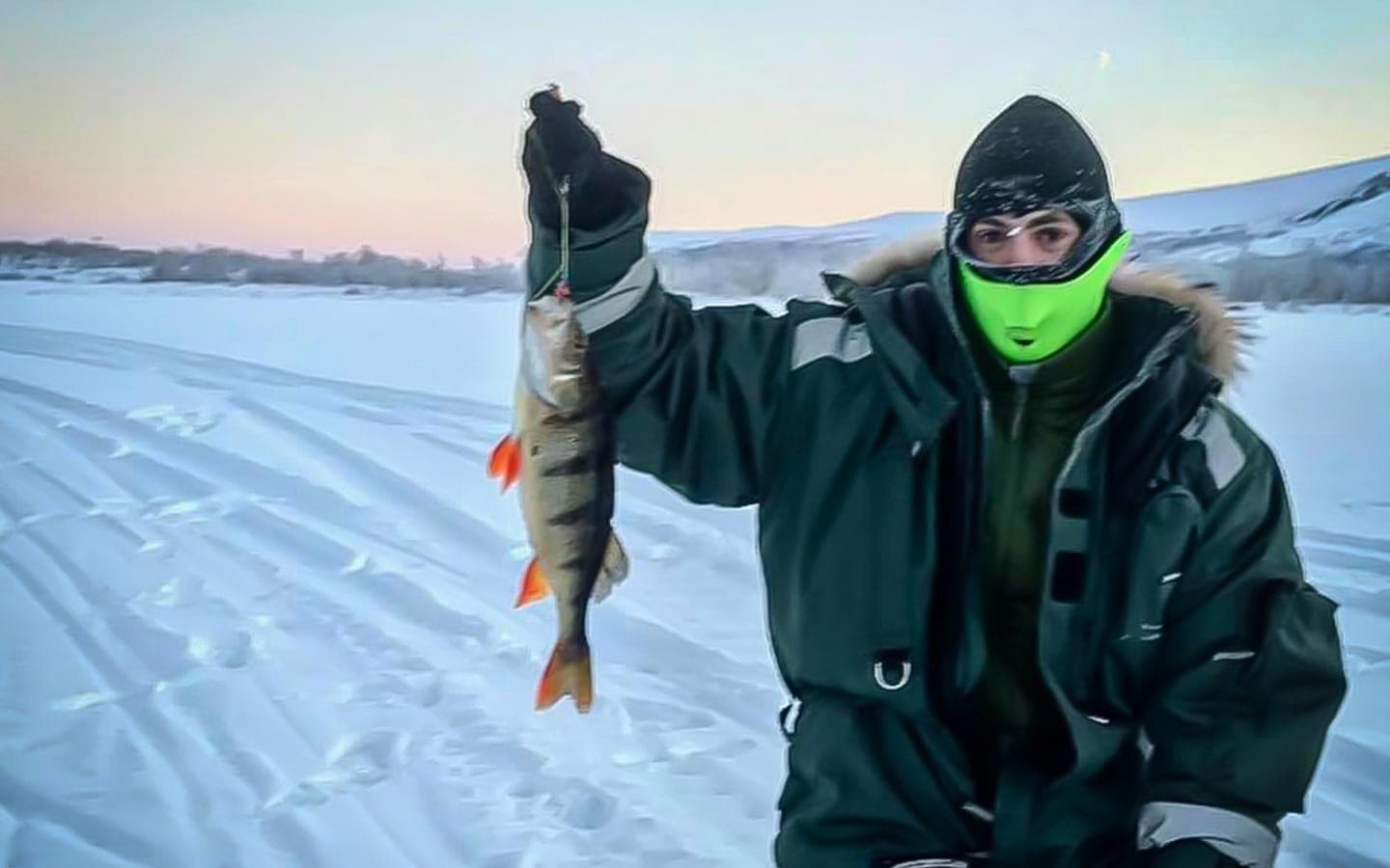 Snowmobile Ice Fishing