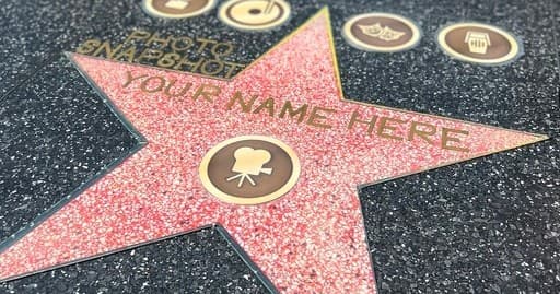Photo-op with very own Hollywood Star