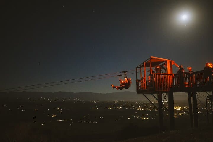 Moonlight Zipline Tour near Santa Barbara